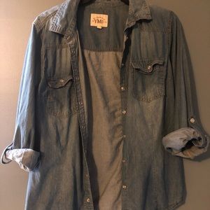 YMI denim button up